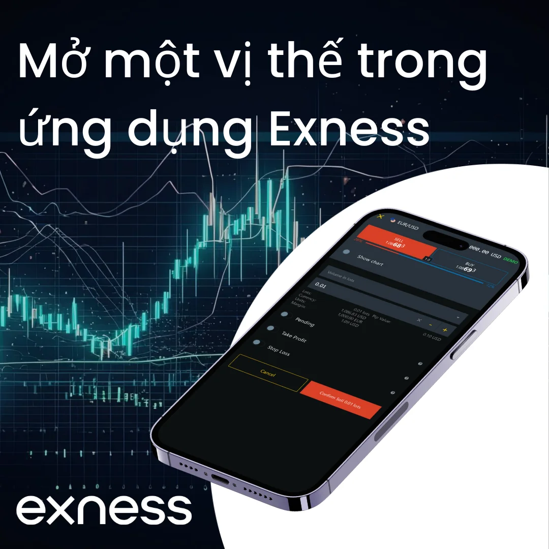 Giao dịch qua ứng dụng Exness.