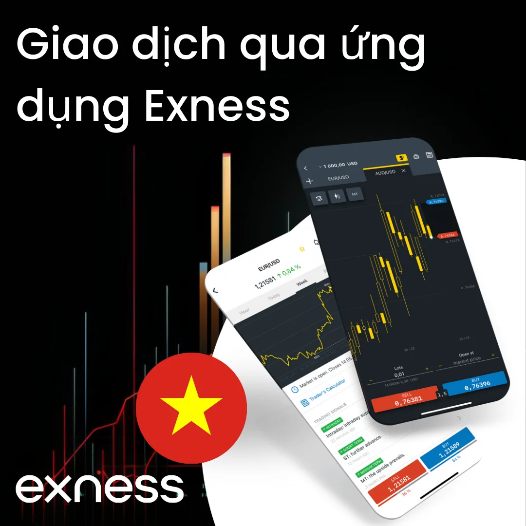 Giao dịch qua ứng dụng di động Exness